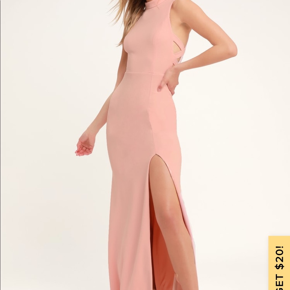 NWT Lulus pink long dress